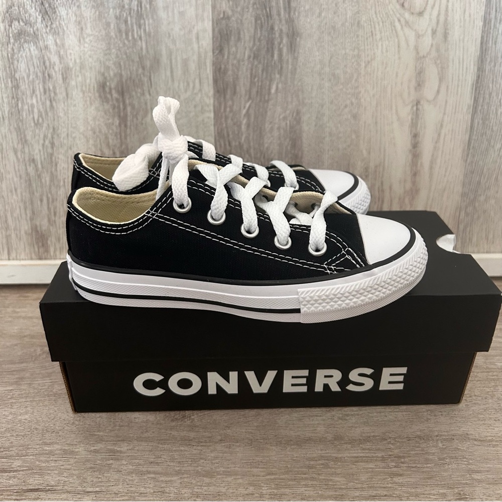 Converse All Star Youth Low Top Sneakers Size 11 Black Boys Girls Classic Spring